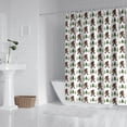 thumbnail image 2 of Brown Bigfoot and Tree Pattern Shower Curtain 84"x72" ,Bathroom Decorative Shower Curtains Set with 12 Hooks,Modern Waterproof Washable Shower Curtain, 2 of 6