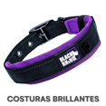 thumbnail image 4 of Collar para Perros Black Rhino, Neopreno Acolchado, Costuras reflectantes, Ajustable, XL (Azul/Gris) lila M, 4 of 7