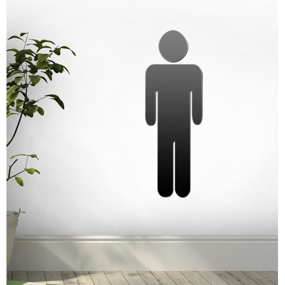 Man Sign for Restroom Wall Decal WM284346 by Wallmonkeys (48 in H x 40 in W)