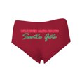 thumbnail image 1 of Whatever Santa Wants Santa Gets Women's Cotton Spandex Booty Shorts Women's Cotton Spandex Booty Shorts, Red, Medium, 1 of 3