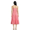 Time and Tru Women's Sleeveless Tiered Dress with Spaghetti Straps