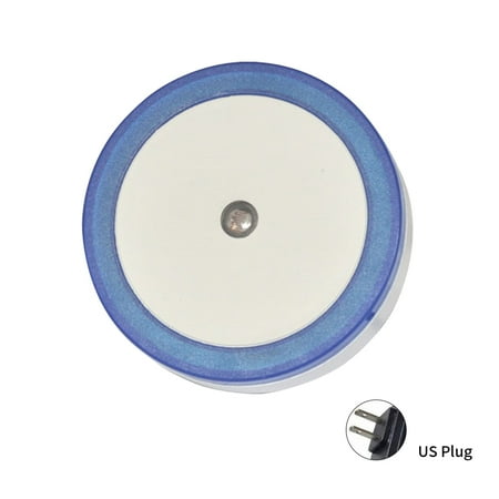 

Machinehome Night Light LED 0.5W 30-40lm Automatic Sensor Lamp Plastic Wall Socket Bedside Light US Plug Blue
