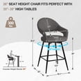 thumbnail image 4 of ANMINY Swivel Bar Stools PU Leather Upholstered Modern Bar Chairs, Set of 2, 26" Counter Height Bar Stools with Hollow Back Island Stools for Home Bar Kitchen Pub, 4 of 11