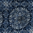 thumbnail image 5 of Jordan Manufacturing 23.5" x 24" Dresden Midnight Navy Damask Square Tufted Outdoor Deep Seat Chair Back Cushion with Fabric Button, 5 of 10