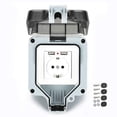 thumbnail image 2 of Outdoor Wall Socket With Usb Socket For Outdoor Use, Ip66 Waterproof Socket, Garden Socket, Surface Mounting, Wet Room Protection Contact, Outdoor Wit, 2 of 5