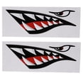thumbnail image 2 of Solomi Pegatinas, 1 par de PVC Impermeable DIY Divertido Dientes de tiburón Boca calcomanía calcomanía Coche Kayak Barco camión decoración, 2 of 5