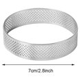 thumbnail image 2 of Molde para tartas, 30 piezas de acero inoxidable poroso para tartas, molde perforado para tartas, molde para mousse con agujeros de 7 cm, 2 of 8