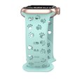 thumbnail image 1 of Correa de garra de gato Correa de silicona hueca de color sólido para Apple Watch iwatch Correa con hebilla de mariposa, 1 of 6