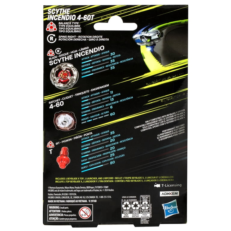 Beyblade, Fighting Top, Scythe Incendio 4-60T Starter Pack
