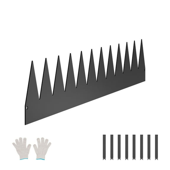 KFFKFF Iron Garden Border, Set of 6, 40 x 6 inches, Metal Yard Divider Resistant to Corrosion, Flexible Landscaping Edge, Sturdy Lawn Border, Simple Installation, Black Divider for Flower Bed