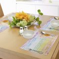 thumbnail image 4 of Ambesonne Wooden Place Mats Set of 4, Summer Time Floral Roses, Standard Size, Multicolor, 4 of 6