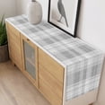 thumbnail image 6 of Grey Buffalo Plaid Table Runner Farmhouse Modern Checkered Tablerunners 13 x 60 Inch, Table Decorations Tabletop Scarf for Summer Gathering Holiday Farmhouse Kitchen Dining Decor, 6 of 8