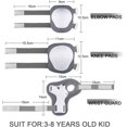 thumbnail image 4 of TiokMc Kids/Youth Protective Gear Set, Knee Pads, Elbow Pads & Wrist Guards for Roller Skates, BMX Bike, Skateboard, Inline Skating, Scooter, and Outdoor Sports, (Ages 2-10), 4 of 9