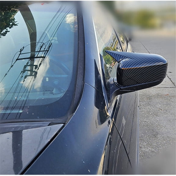 Acaige Carbon Fiber Style Ox Horn Side Mirror Cover Cap For Honda Accord 2003-2007
