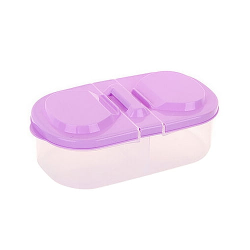 Typutomi 2 Compartment Snack Containers, 5PCS Food Storage Containers with  Lids Bento Box Portable Freezer Storage Containers for Refrigerator Cabine
