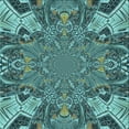 thumbnail image 1 of Ahgly Company Indoor Square Patterned MediumTurquoise Green Area Rugs, 7' Square, 1 of 6