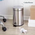 thumbnail image 2 of Bote de Basura Metalico ColorHome Acero Inox Con Pedal Cocina 12L gris, 2 of 7