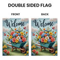 thumbnail image 4 of 30x45Vibrant Floral Welcome Garden Flag, Bird & Butterfly Design Wheelbarrow Garden Banner, Weather-resistant Outdoor Garden Sign for Front Yard Decor, Porch Decoration, Spring Gathering, 4 of 9