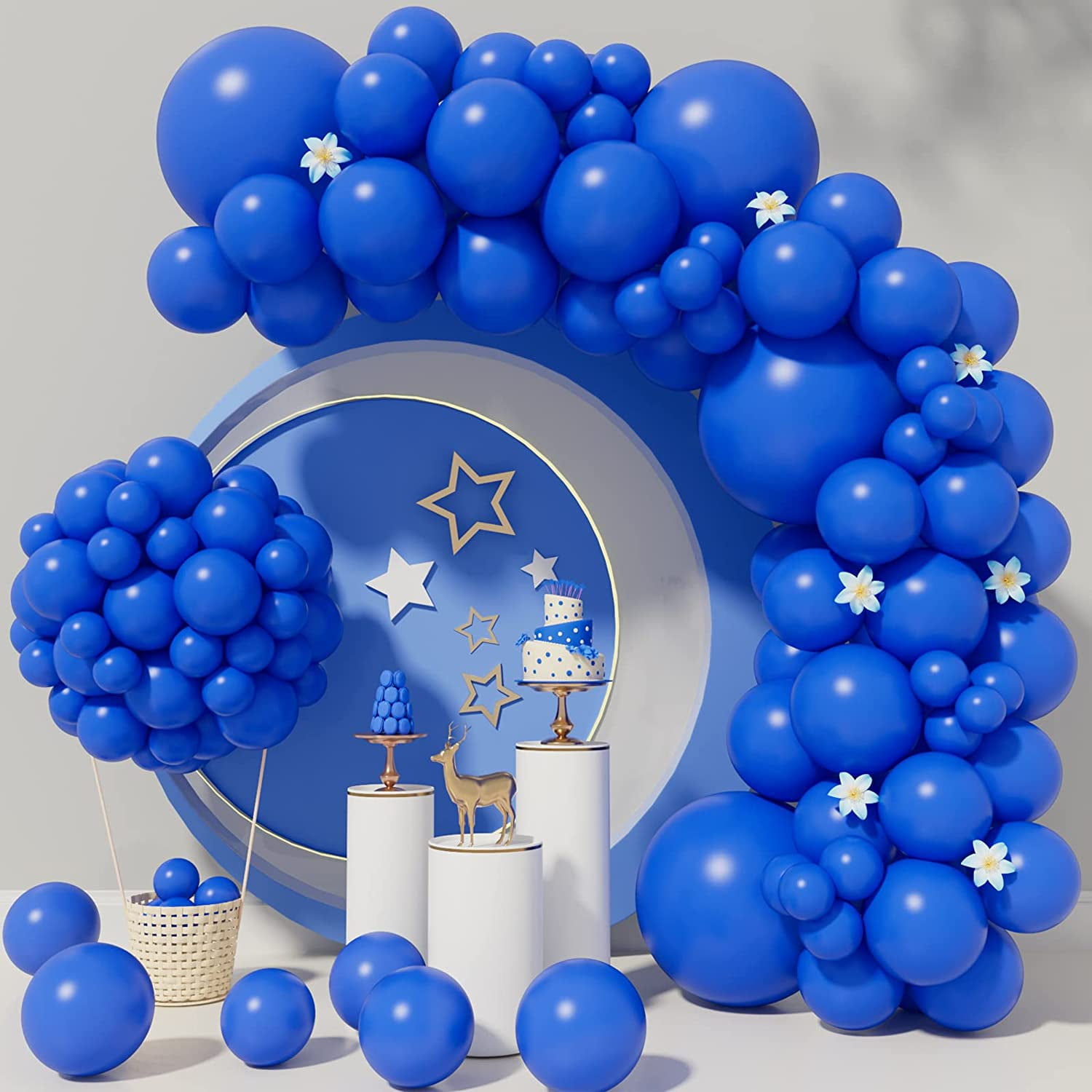 Royal Blue Balloons 110Pcs Dark Blue Balloon Garland Arch Kit 5/10/12