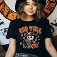 thumbnail image 3 of Boo Y’all Shirt Cute Cowboy Skeleton Halloween Western Graphic Tee, White, Size M, 3 of 6