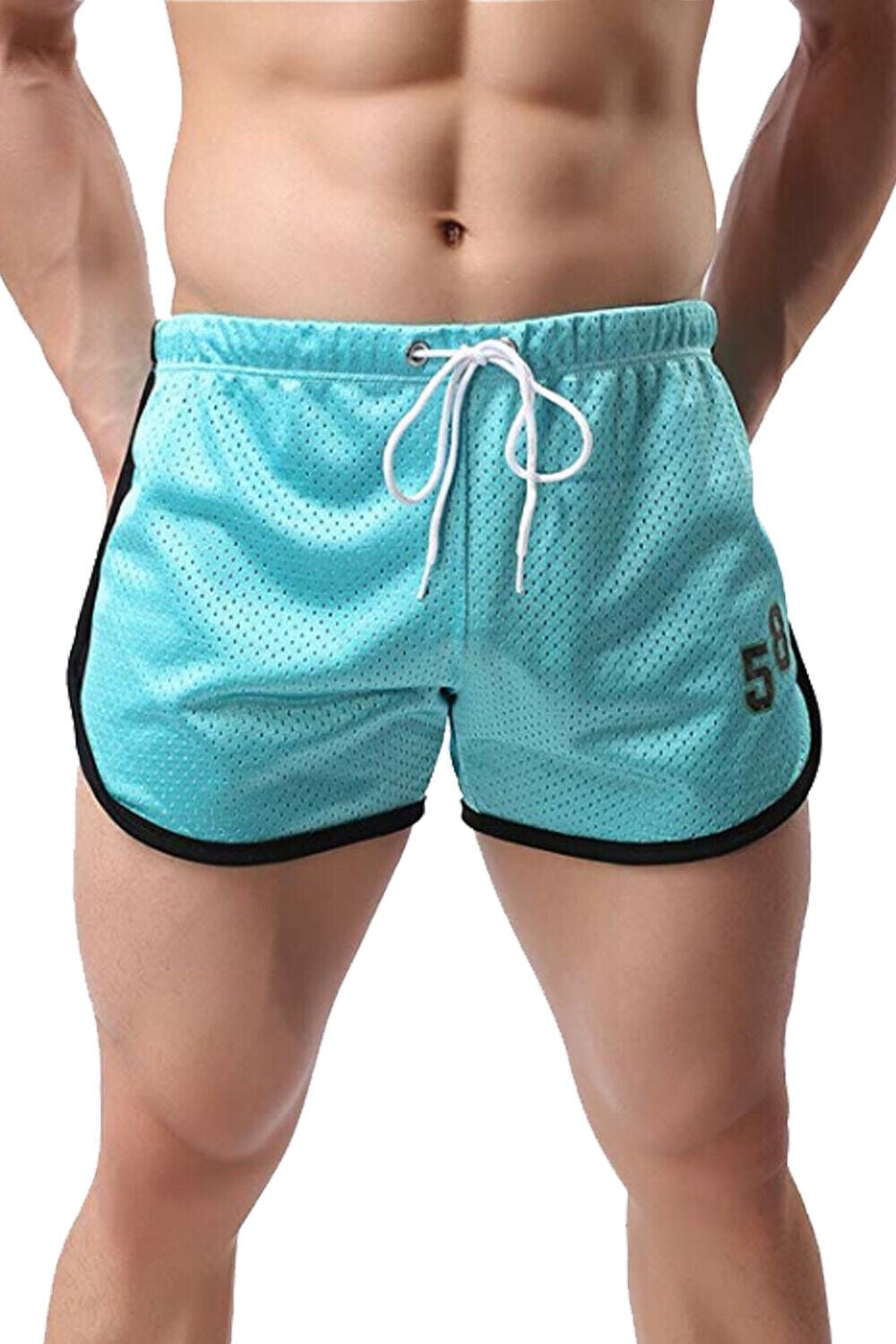 Calsunbaby Men Swim Fitted Shorts Bodybuilding Workout Gym Running
