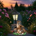 thumbnail image 5 of Dog Garden Statue with Solar Lantern, 11. Inch Cute Dog Figurine Light Decor with Welcome Sign for Outdoor Patio Balcony Yard Art, Unique Resin Statue House Warming Gift for Mom Grandma Women, 5 of 5
