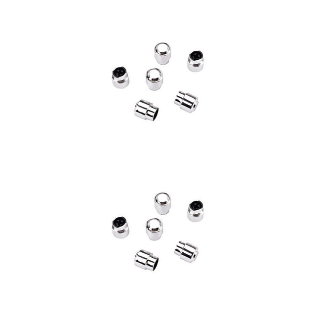 Langgg 5 Pcs Embout de Commutateur de Guitare Résistant à l'Usure Léger Couvercle de Disjoncteur Bouton Basculant Caps Télécommande d'Instrument Électrique Couleur Chrome 2Ensemble