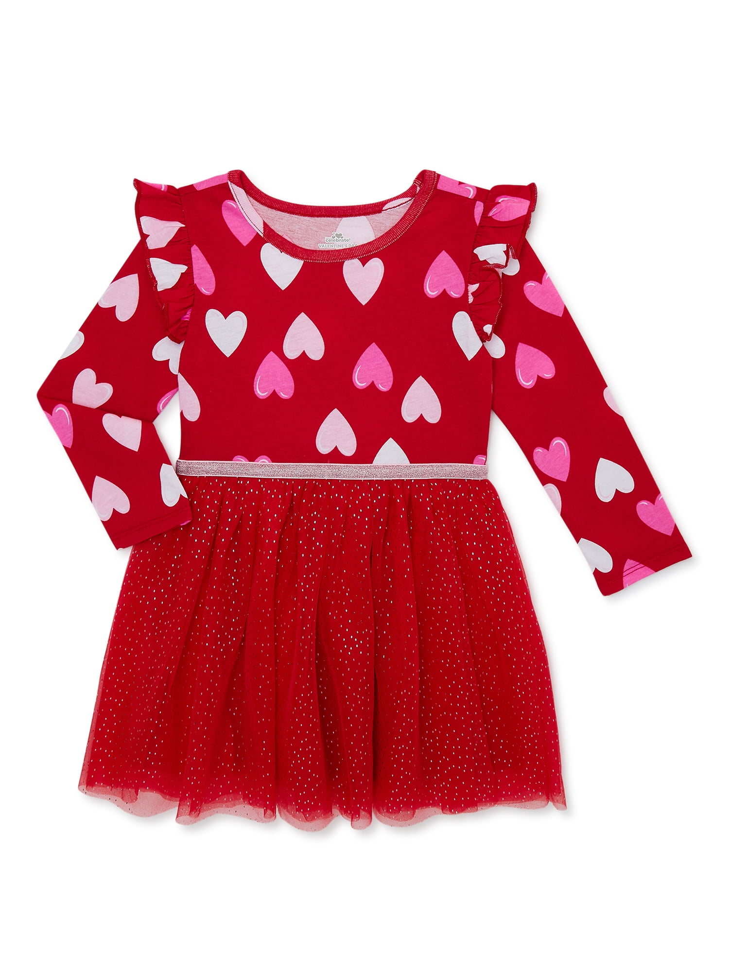 WAY TO CELEBRATE! Valentine's Day Baby and Toddler Girls Tutu Dress, Sizes 12 Months-5T