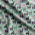 thumbnail image 1 of Soimoi Llama Alpaca Printed, Poly Canvas Fabric, Decor Sewing Fabric by The Yard 56 Inch Wide,Decorative Fabric for Curtains Tote Bags, Green & Purple, 1 of 5