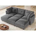 thumbnail image 6 of LLappuil Modular Sectional Sofa, 6 Seat Corduroy Sectional Sofa with Storage, 5 Back Cushion 5 Throw Pillow Gray, 6 of 8