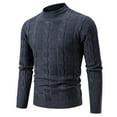 thumbnail image 1 of LOVZFMLL Men's Sweaters, Classic Solid Color Turtleneck Ribbed Pullover, Casual Fashion Everyday Layering Shirt, Warm Winter Tops, Fall Clothes, 1 of 8