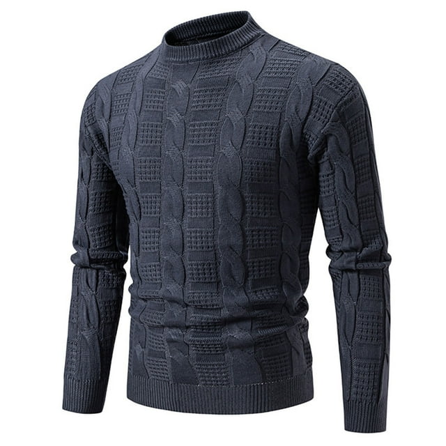 LOVZFMLL Men's Sweaters, Classic Solid Color Turtleneck Ribbed Pullover, Casual Fashion Everyday Layering Shirt, Warm Winter Tops, Fall Clothes