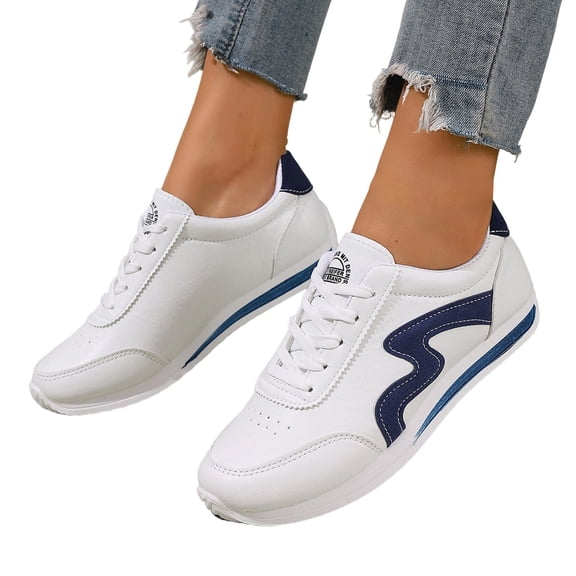 Willtoo Women's Platform Retro Style Sneakers - Lace-up Classic Fashion Stylish Tennis Running Walking Shoes