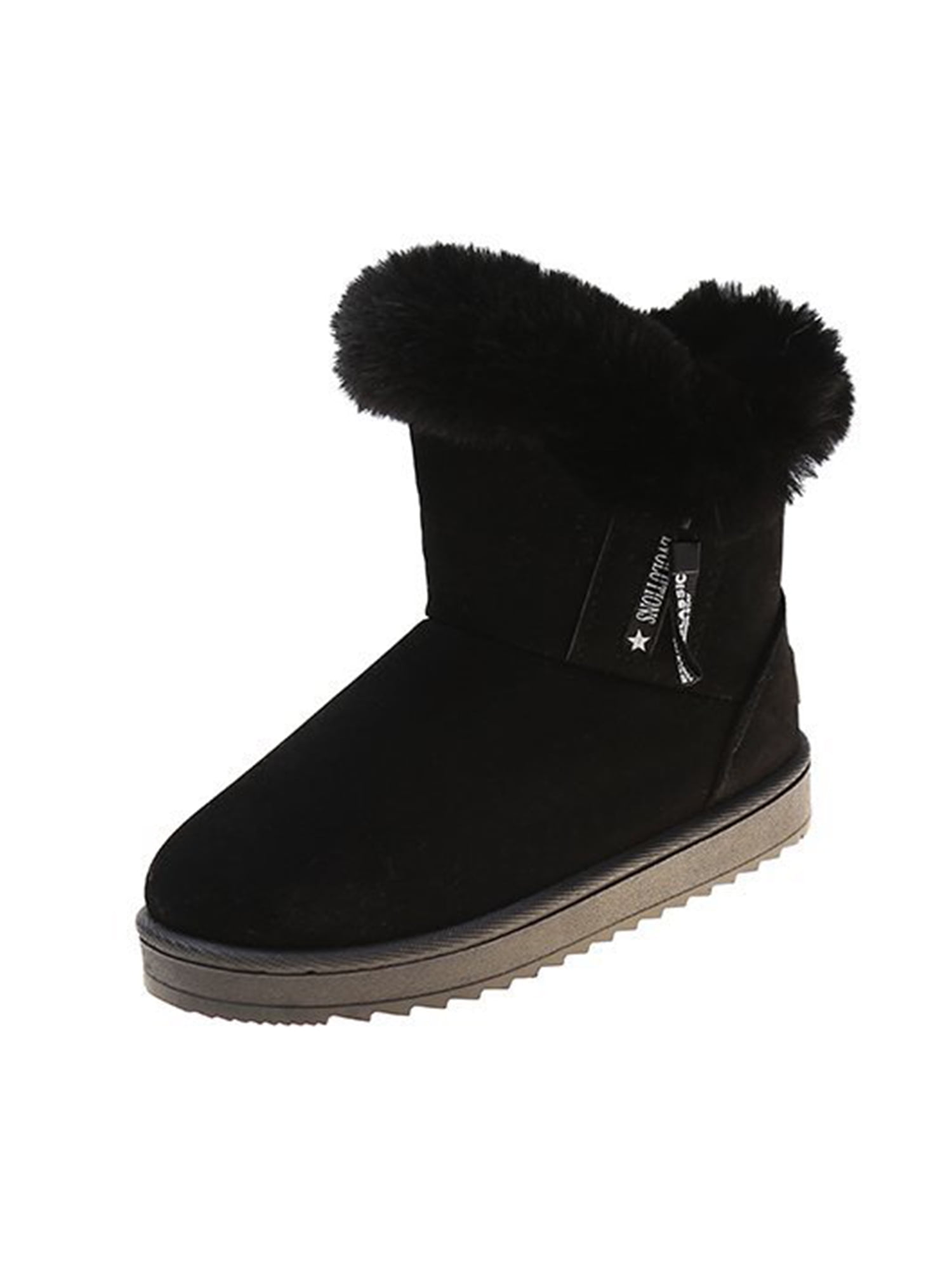 ladies flat black boots size 5