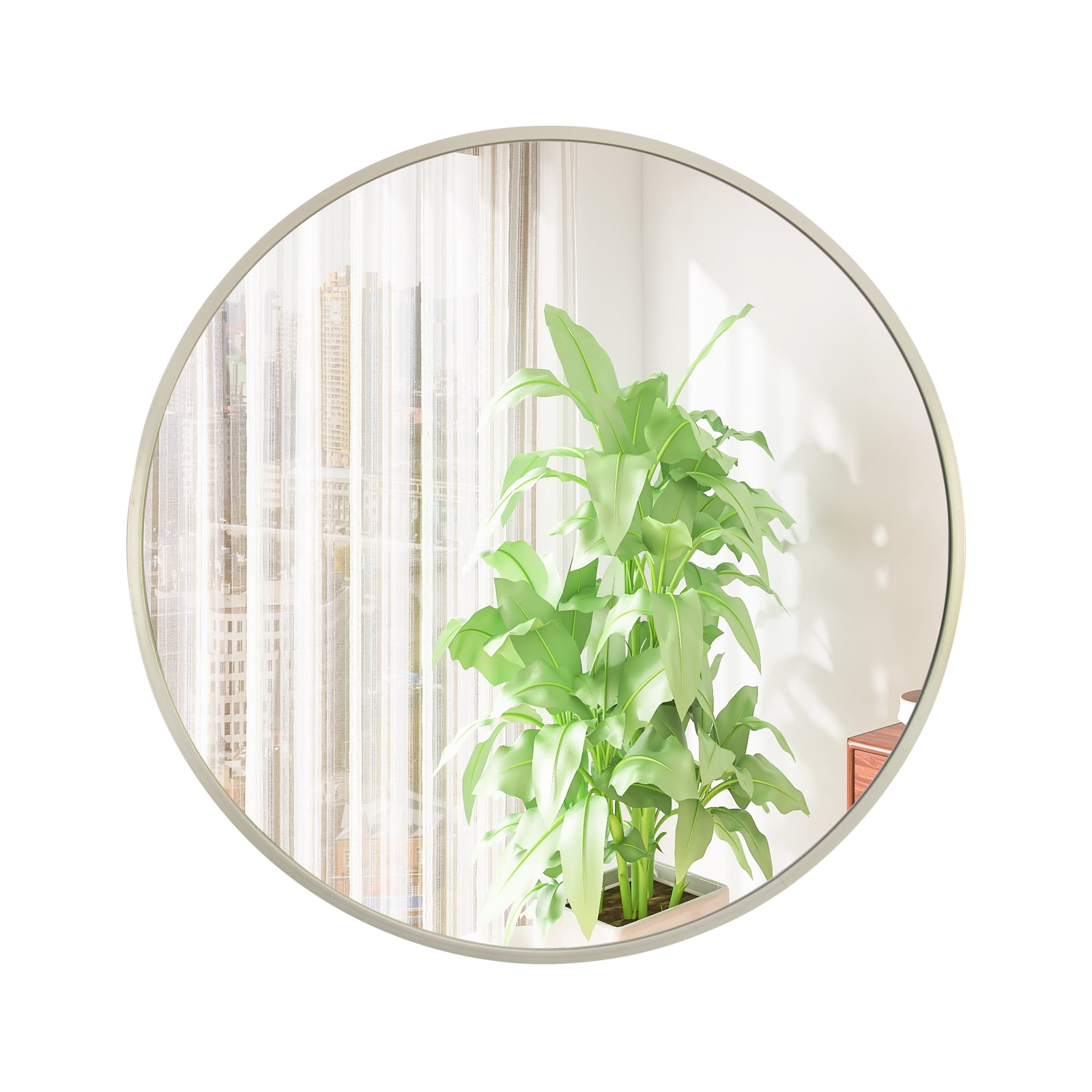 YYAo 20" Wall Circle Mirror for Bathroom, Round Mirror for Wall Hanging Round Mirror for Living Room, Vanity, Bedroom, Matte Gold Border YYAo 20" Wall Circle Mirror for Bathroom, Round Mirror for Wall Hanging Round Mirror for Living Room, Vanity, Bedroom, Matte Gold Border