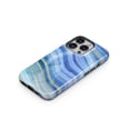 thumbnail image 3 of DesignSkinz Scratch-Resistant Hard Slim Case Compatible with iPhone 11 (Compatible with MagSafe) - Vivid Agate Vein Slice Blue V4, 3 of 9