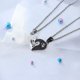 thumbnail image 3 of 2 piezas de collar para parejas, collar con colgante de acero inoxidable con forma de corazón y rompecabezas para hombres y mujeres, 3 of 5