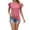 Pink, variant on Annhoo Womens Dressy Tops Ruffled Sleeve Casual Tunic Summer Crew Neck Comfortable Workout T-Shirt