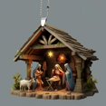 thumbnail image 5 of Adornos de belén navideño en 3D nuevos de 2024, adornos de acrílico para árbol de Navidad colgante para coche de Pascua para el Año Nuevo 2024, 5 of 5