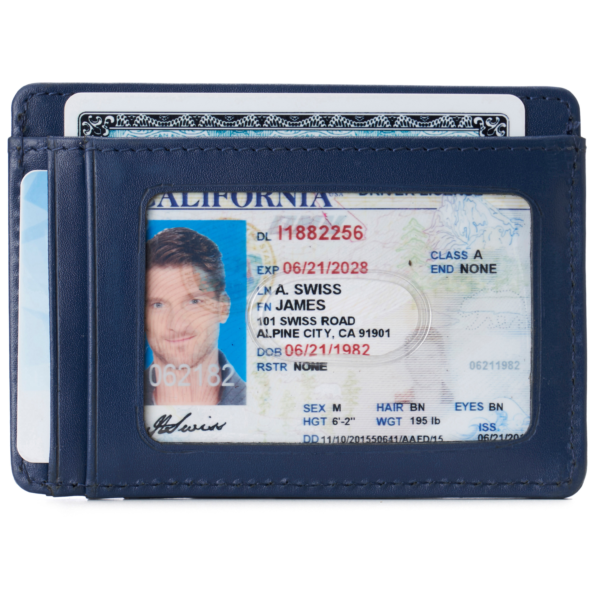Alpine Swiss Mens RFID Safe Money Clip Minimalist Wallet ID Window Card Holder - image 3 of 7