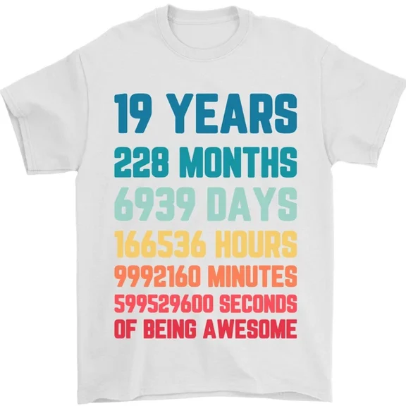 Hot Trending 19th Birthday 19 Year Old T-Shirt Design Preview Only