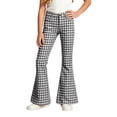thumbnail image 5 of Curuila Child Girls Flared Pants With Pocket High Waist Plaid Print Pants For Girls Loose Fit Fashion Jogger Trousers Size 13-14 Years, 5 of 6