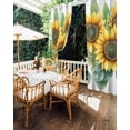 thumbnail image 5 of nqOlkjepod Outdoor Curtains for Patio Waterproof, Sunflower Outdoor Privacy Panels Grommet, Country Eucalyptus Green Yellow Botanical Blackout Outside Curtains for Porch/Cabana 54"x84", 1 Panel, 5 of 8