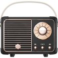 thumbnail image 1 of Retro Bluetooth Speaker, Vintage Decor, Small Wireless Stereo Speaker,Hands-Free Call,400mA Battery,TF Card,Aux Line, Water-Proof for iOS Android Smartphone Home Office Gift Ideas Black, 1 of 5