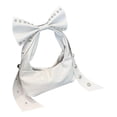 thumbnail image 4 of Bolso de hombro tipo tote para mujer, bolso grande con lazo para exteriores, trabajo, vacaciones y viajes. Blanco, 4 of 9