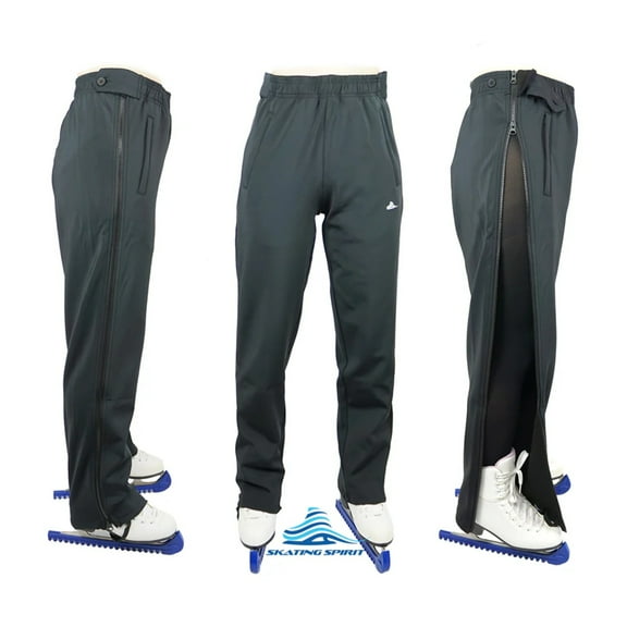SKATING SPIRIT Ice Skating Zip on Zip Off Training Pants (Adult Size), Put on and take Off Without Removing Skates