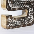 thumbnail image 4 of HANDMADE ECO-FRIENDLY "S" WOOD ALPHABET LETTER BLOCK FOR WALL MOUNT & TABLE TOP DÉCOR- , Natural Antique Color, Traditional Design, Letter Block For Study Room, Kids Room, Living Room, Cabin, Offices, 4 of 5
