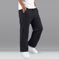 thumbnail image 2 of Kcolen Men Casual Pants Baggy Casual Style Solid Color Ice Silk Men's Casual Loose Fit Sport Work Pants with Ankle, 2 of 6