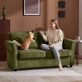 thumbnail image 4 of Ktaxon 68" Loveseat Sofa, 2-Seater Chenille Fabric Couch, Compact Sofa for Living Room, Bedroom, Apartment, Small Place Green, 4 of 11