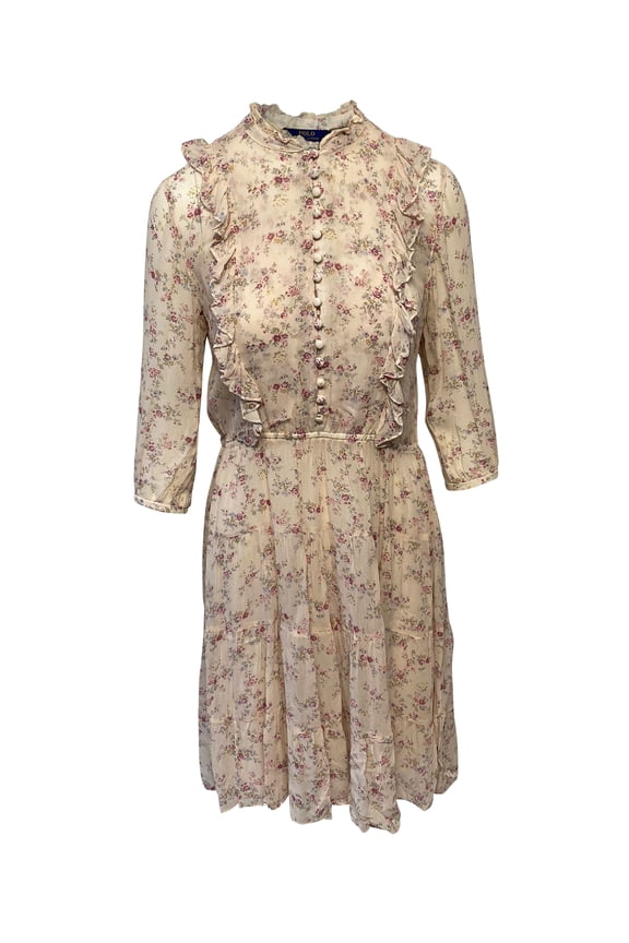 Pre-Owned Polo Ralph Lauren Floral Long Sleeves Dress